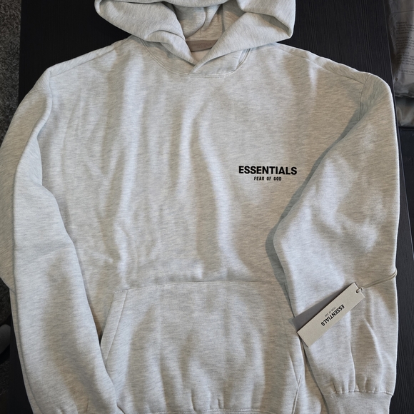 Essentials Fear of God Hoodies - Light Oatmeal Hoodie - Picture 2 of 7